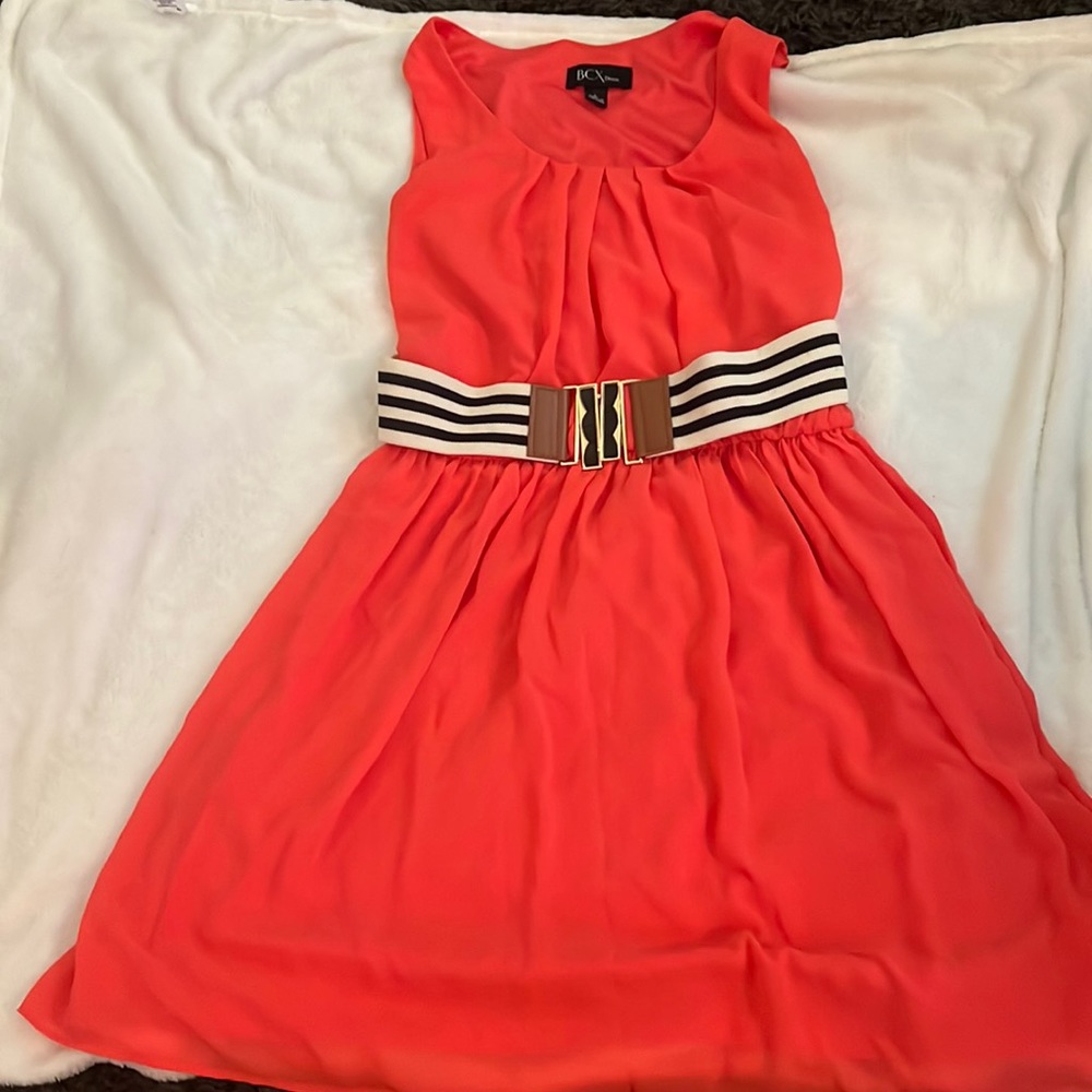 Coral colored tank top dress
